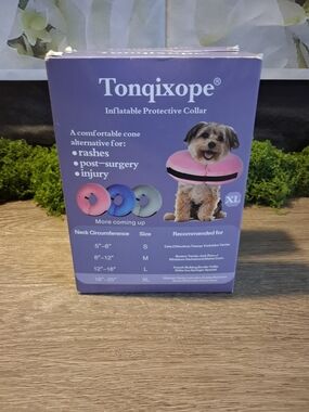 Tonqixope Inflatable Protective Dog Collar - Pink